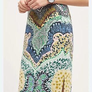 Anthropologie Moulinette Soeurs Womens 12 Colorful Floral Riverwood Pencil Skirt